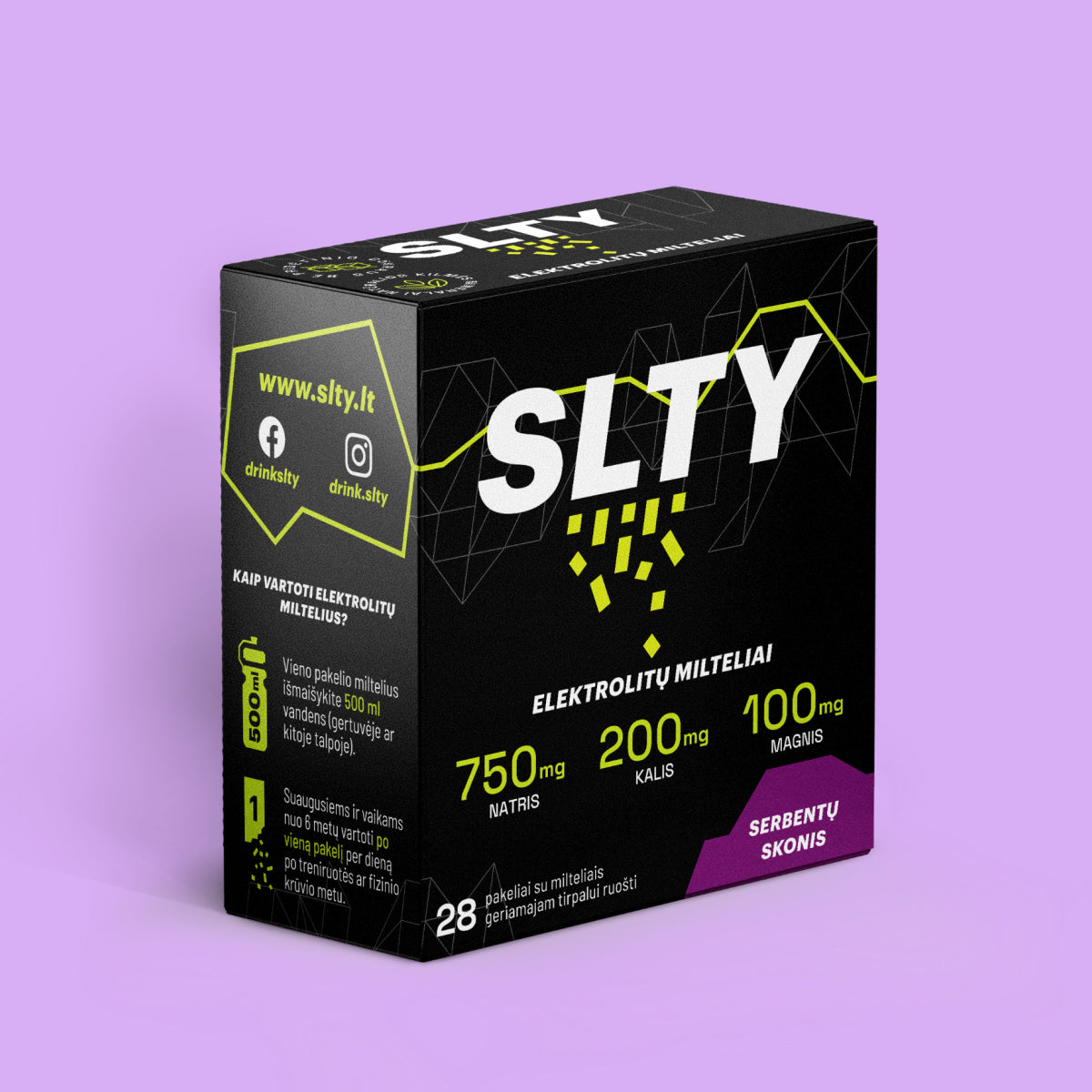 SLTY electrolytes, lemon or blackcurrant flavor
