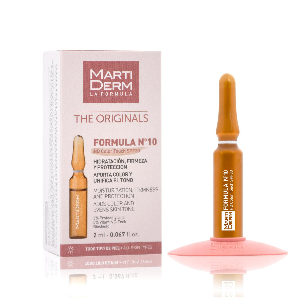 MARTIDERM Tinted facial ampoule FORMULA Nº10 HD Color Touch SPF30, 1 ampoule/2 ml