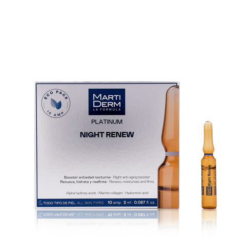 MARTIDERM ATKURIAMOSIOS NAKTINĖS VEIDO AMPULĖS NIGHT RENEW, 10 AMP.