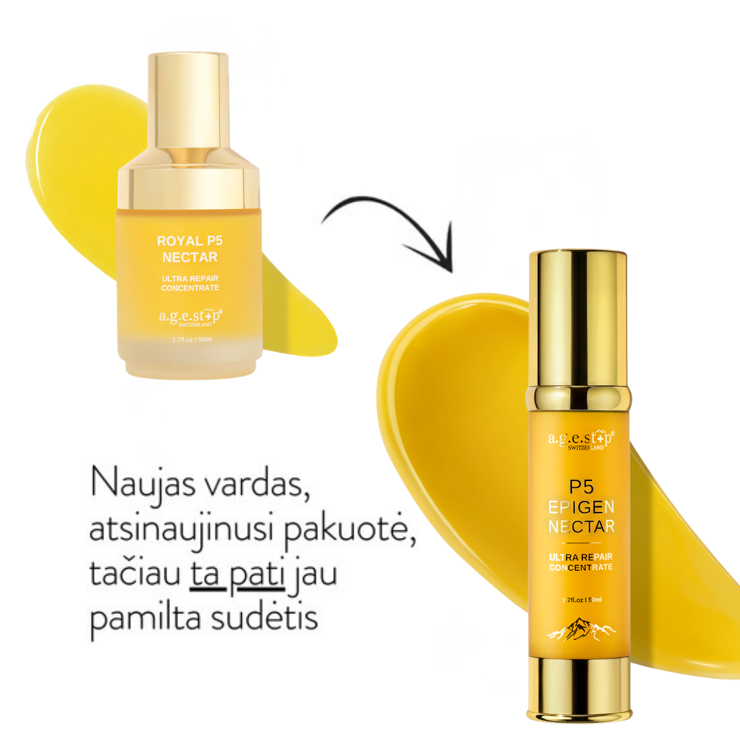 Age-Stop Intensyviai Drėgmę Atkuriantis Veido Koncentratas P5 EPIGEN, 50 ml.