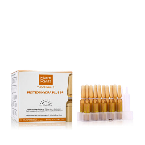 MARTIDERM DRĖKINAMOSIOS IR STANGRINAMOSIOS AMPULĖS VEIDUI SU VITAMINU C IR PROTEOGLIKANAIS, SPF10, 30 AMP.