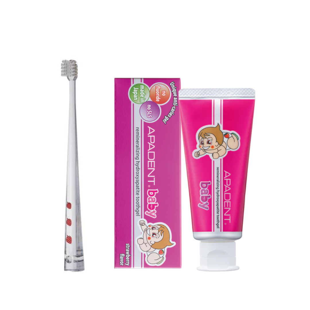 APADENT BABY Toothbrush for Babies + APADENT Baby, Dental Gel for Babies and Toddlers, 55g