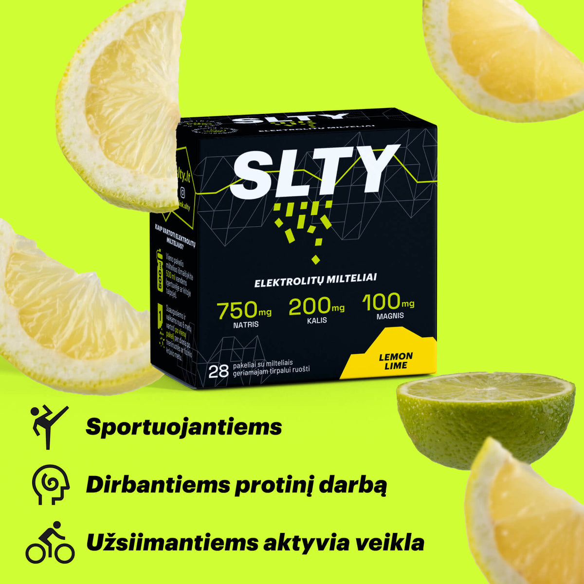 SLTY electrolytes, lemon or blackcurrant flavor