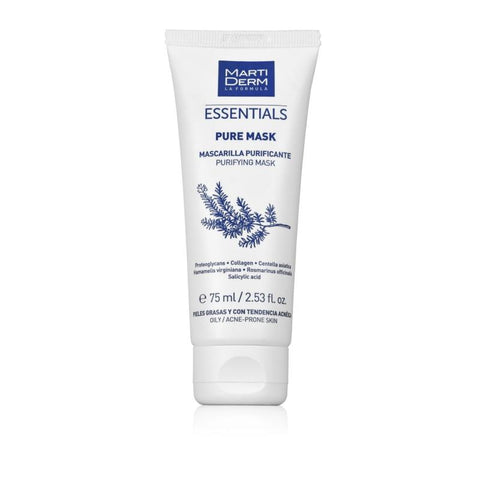 MARTIDERM BALTOJO MOLIO KAUKĖ RIEBIAI / SPUOGUOTAI VEIDO ODAI PURE MASK, 75 ML