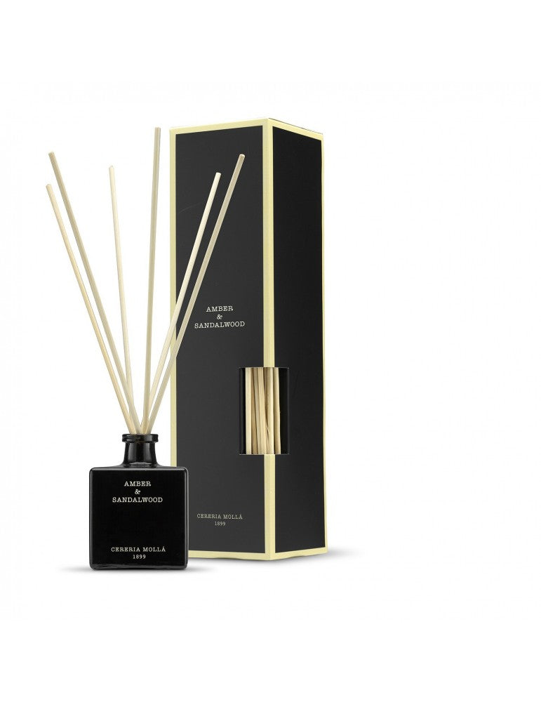 "Cereria Molla" "Amber & Sandalwood" home fragrance diffuser, 100 ml.