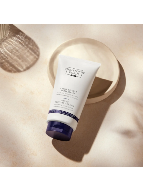 Christophe Robin Night Recovery Cream naktinis atkuriantis kremas plaukams, 150 ml.