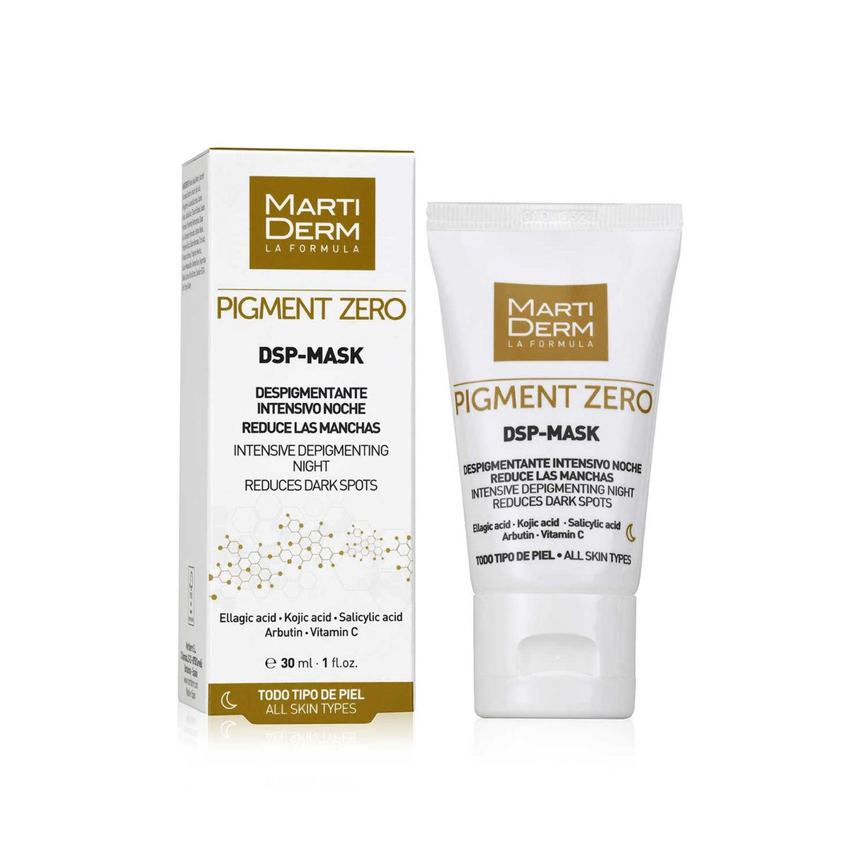 Depigmenting night face mask PIGMENT ZERO DSP-MASK. 30 ML