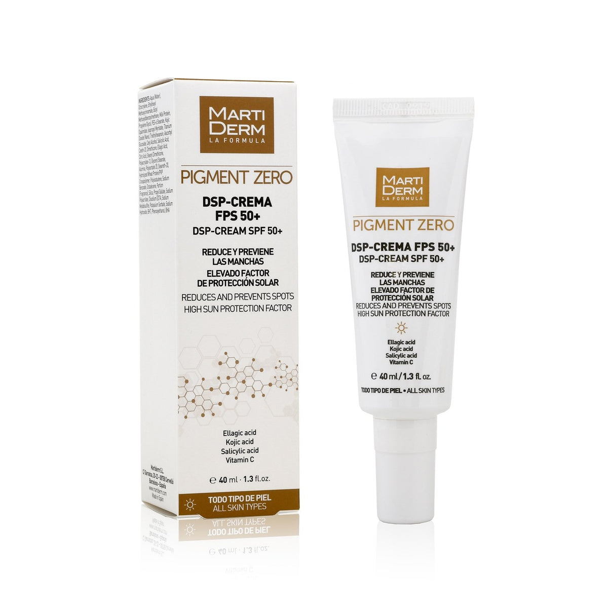Depigmenting face cream DSP-CREAM SPF 50+. 40 ML