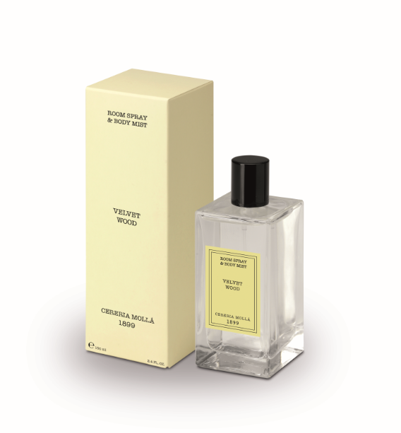 "Cereria Molla" "Velvet wood" room spray and body mist, 100 ml